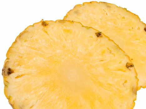Two slices of fresh pineapple