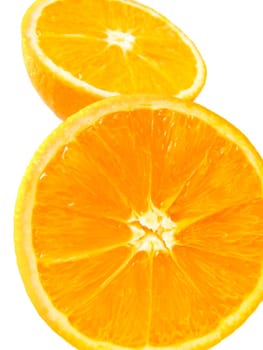 Close-up of a cut orange