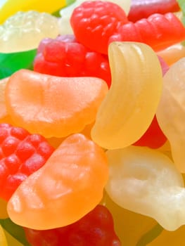 Mixed fruit flavored candies
