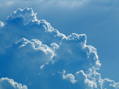 Blue overcast sky background