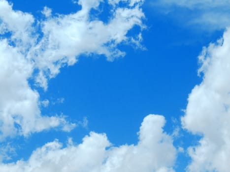 Blue sky with white clouds