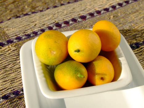 Close-up of fresh kumquats