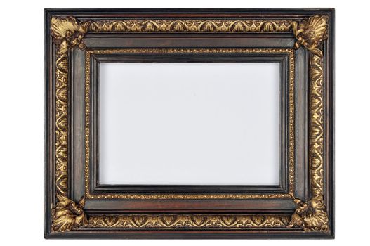 Gold square antique picture frame cutout art craft