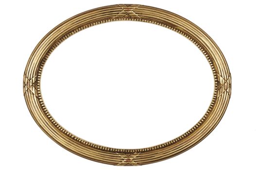 Empire gold oval antique picture frame cutout art craft