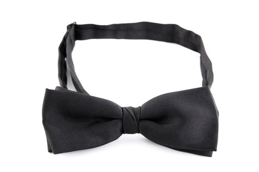 Black bow for a special occasion, over white background.