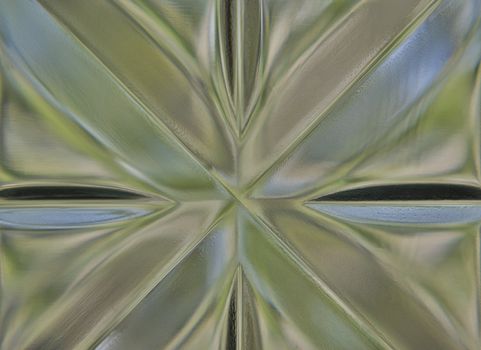 This is a glass window design that forms an X shape. 