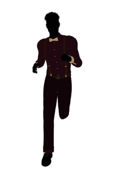 Business man silhouette illustration on a white background