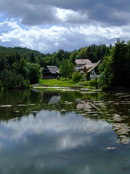 Cloudy day at Costalovara Lake