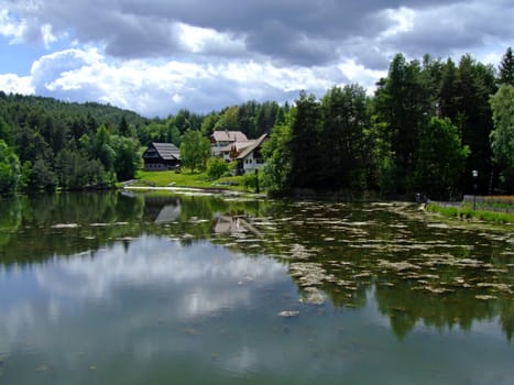Cloudy day at Costalovara Lake