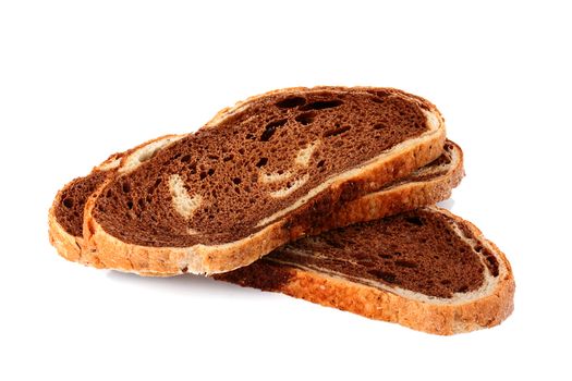 Unleavened bread slice consisting of two grades of a flour: wheaten and rye.