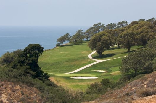 View from Torrey Pines Golf Course in San Diego California