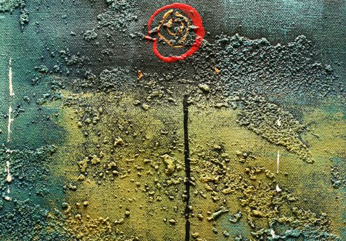 Abstract multi-coloured background drawn by oil paints