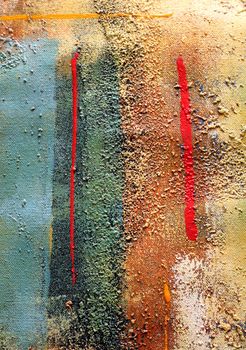 Abstract multi-coloured background drawn by oil paints