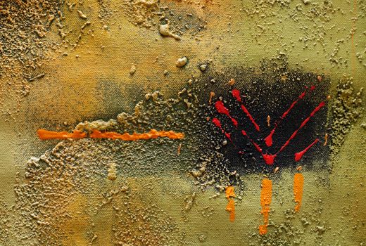 Abstract multi-coloured background drawn by oil paints