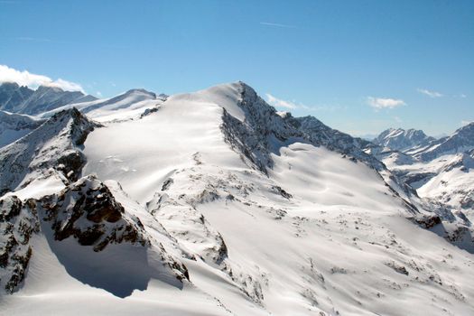 Beautiful scenery of Swiss Alps mountains.