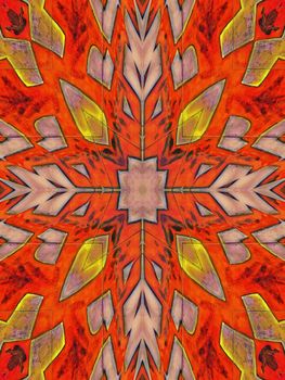 abstract red and yellow geometrical pattern