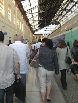 travellers walking at Saint-Charles Marseille station