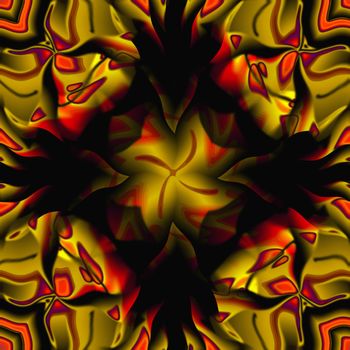 a red and yellow  abstract geometrical pattern illustration