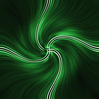 an black and green abstract swirl pattern illustration