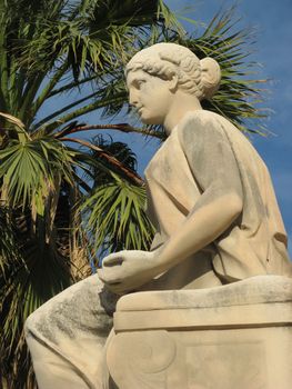 statue of a woman at Saint-Charles Marseille station