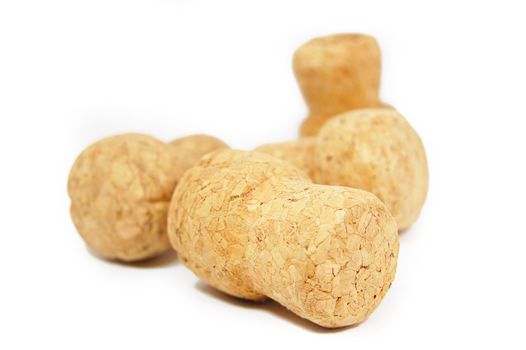stack of corks isolated on white