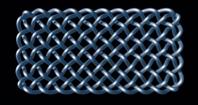 celtic knots design on black background - 3d illustration