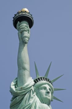 Shot of the liberty statue. New york city