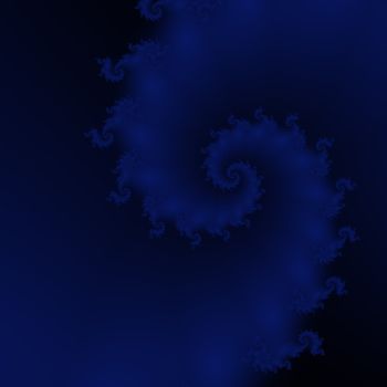 A blue spiral on a black  background