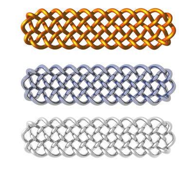 celtic knots design on white background - 3d illustration