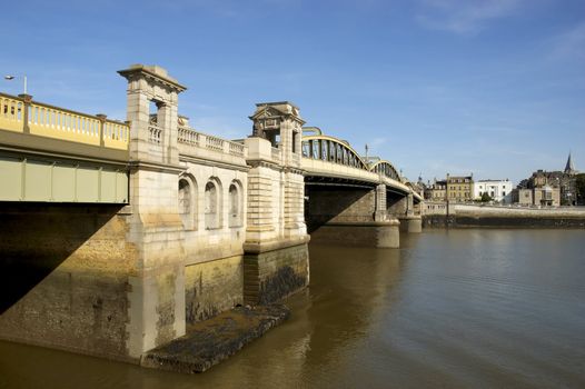 A view of the Medway Bridge in Rochester Kent, England