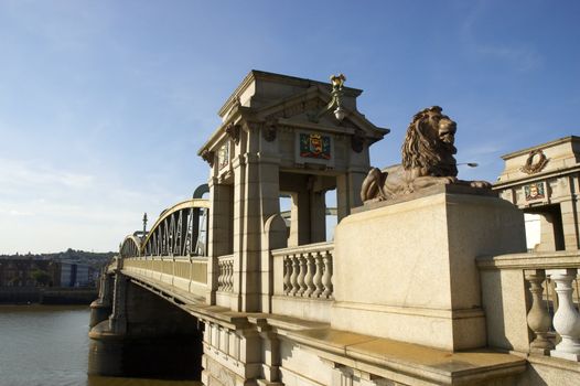 A view of the Medway Bridge in Rochester Kent