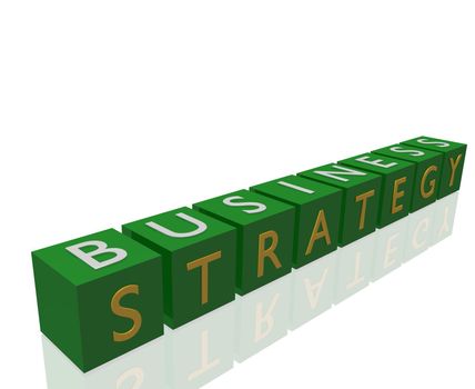 Business Strategy on 3D cubes.
