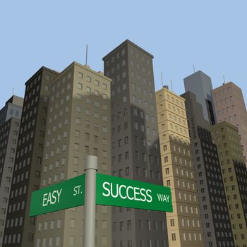 Signs to Success Way and Easy St.