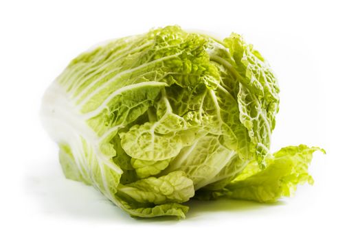 Chinese cabbage isolated on a white background with shadow. Clipping path included.