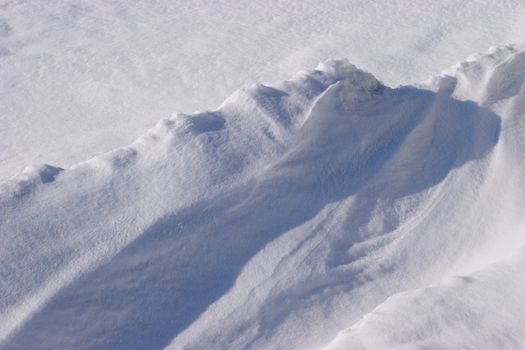 Texture of snow with shadows