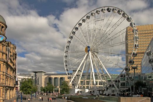 The Wheel in Manchester shopping centre, England.