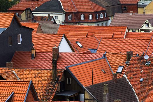 Red tile roofs in Germany