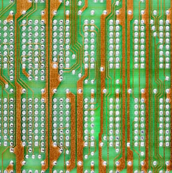 High technological electronic circuit board green texture