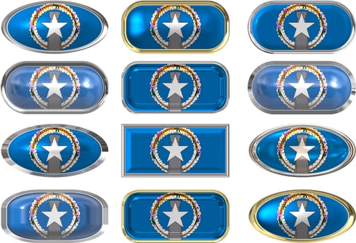 twelve buttons of the Flag of Northern Mariana Islands