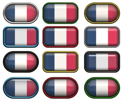 twelve buttons of the Flag of France