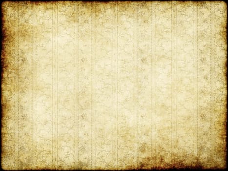 great image of old parchment paper with floral design