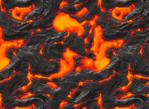 image of hot cracking lava or magma