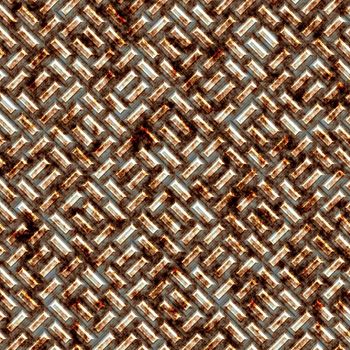 a large sheet of dirty and rusty tread plate