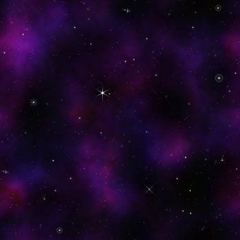 background image of deep space with stars and clouds