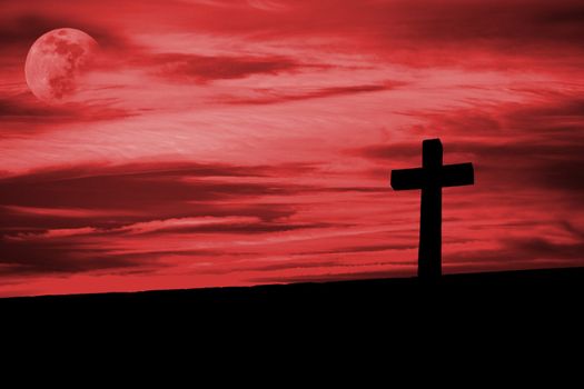 christian cross silhouette faith simbol