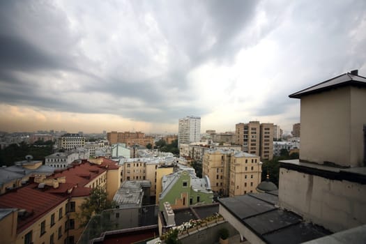 Kind of Moscow. Streets of Moscow. The top view