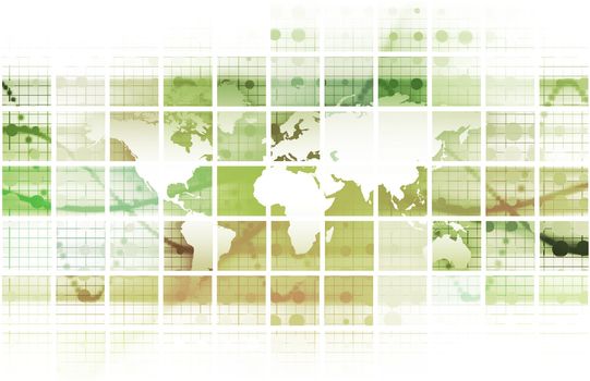 Science Technology Data as a Abstract Art