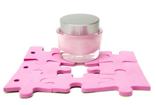 moisturizer cream and jigsaw