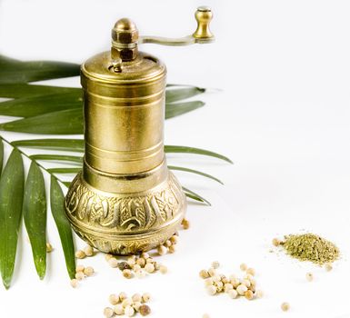 antique hand-mill for a grinding of spices