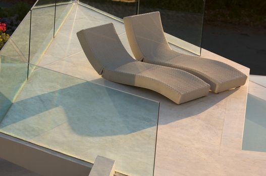 Custom Luxury Pool and Chairs Abstract